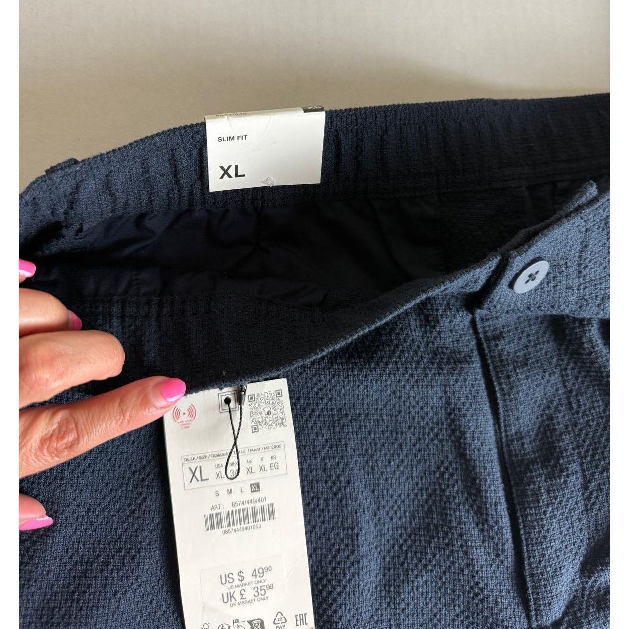 Zara Zara women's Blue Pants - Size XL - New with Tags! Size 29" - 4 Thumbnail