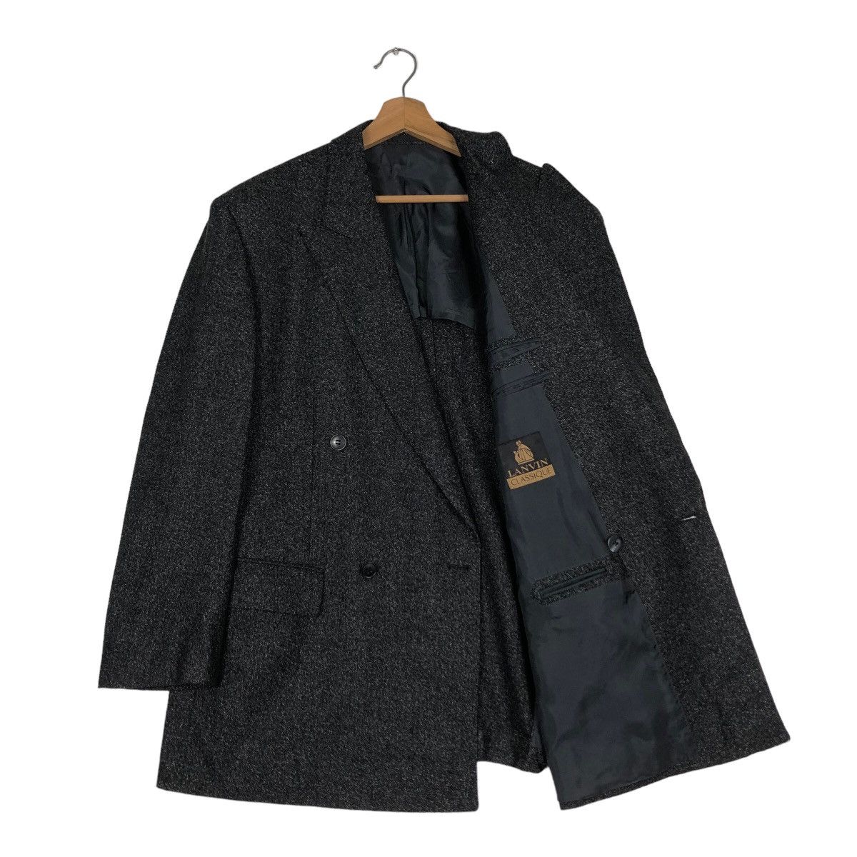 Japanese Brand 🔥Vintage Wool Jacket Lanvin Classique Double Breast Size US M / EU 48-50 / 2 - 11 Thumbnail