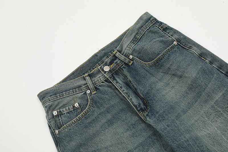 Vintage American retro high street washed denim jeans for men Size US 32 / EU 48 - 3 Thumbnail