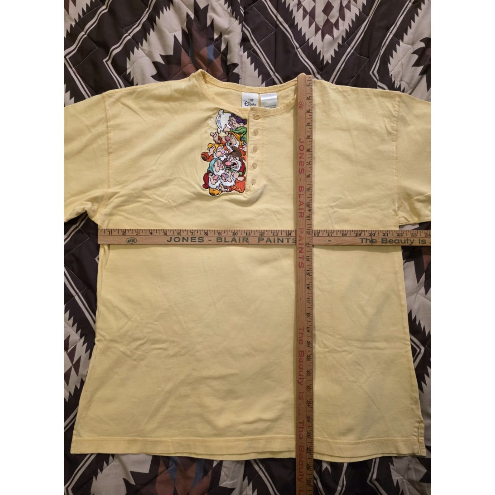 Disney VINTAGE Disney Seven Dwarfs Embroidered Henley T-Shirt Yellow Women's XL Regular Dress? Size XL / US 12-14 / IT 48-50 - 5 Thumbnail