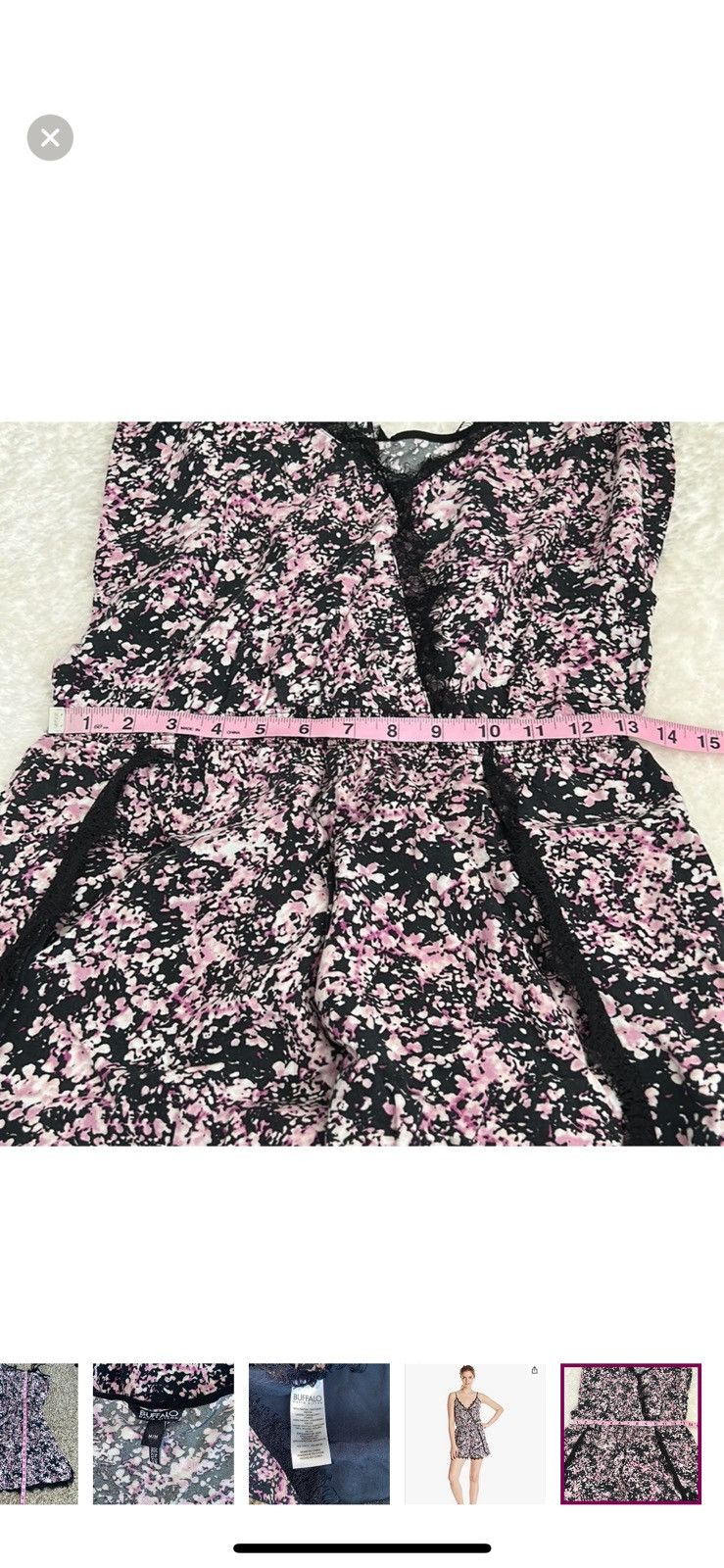 Buffalo David Bitton Buffalo David button medium gossamer lace trim romper Size 30" / US 8 / IT 44 - 7 Thumbnail