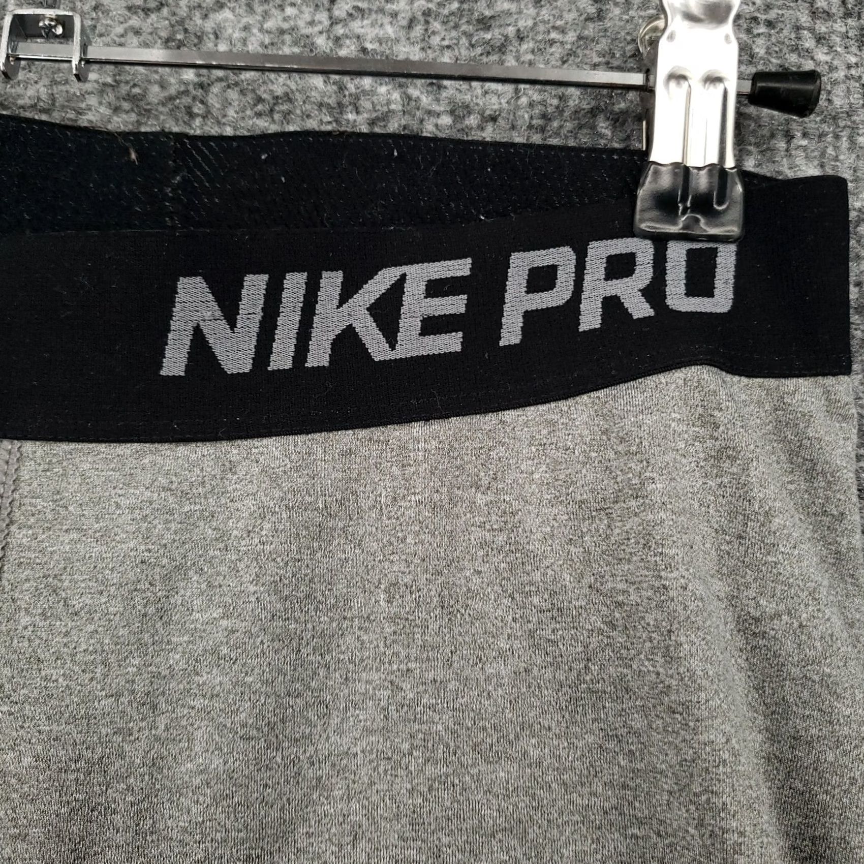 Nike Nike Pro Shorts Womens S Gray Compression Tights Pull On Stretch Gym Core Activewear Running & Training Womens Size 28" / US 6 / IT 42 - 3 Thumbnail