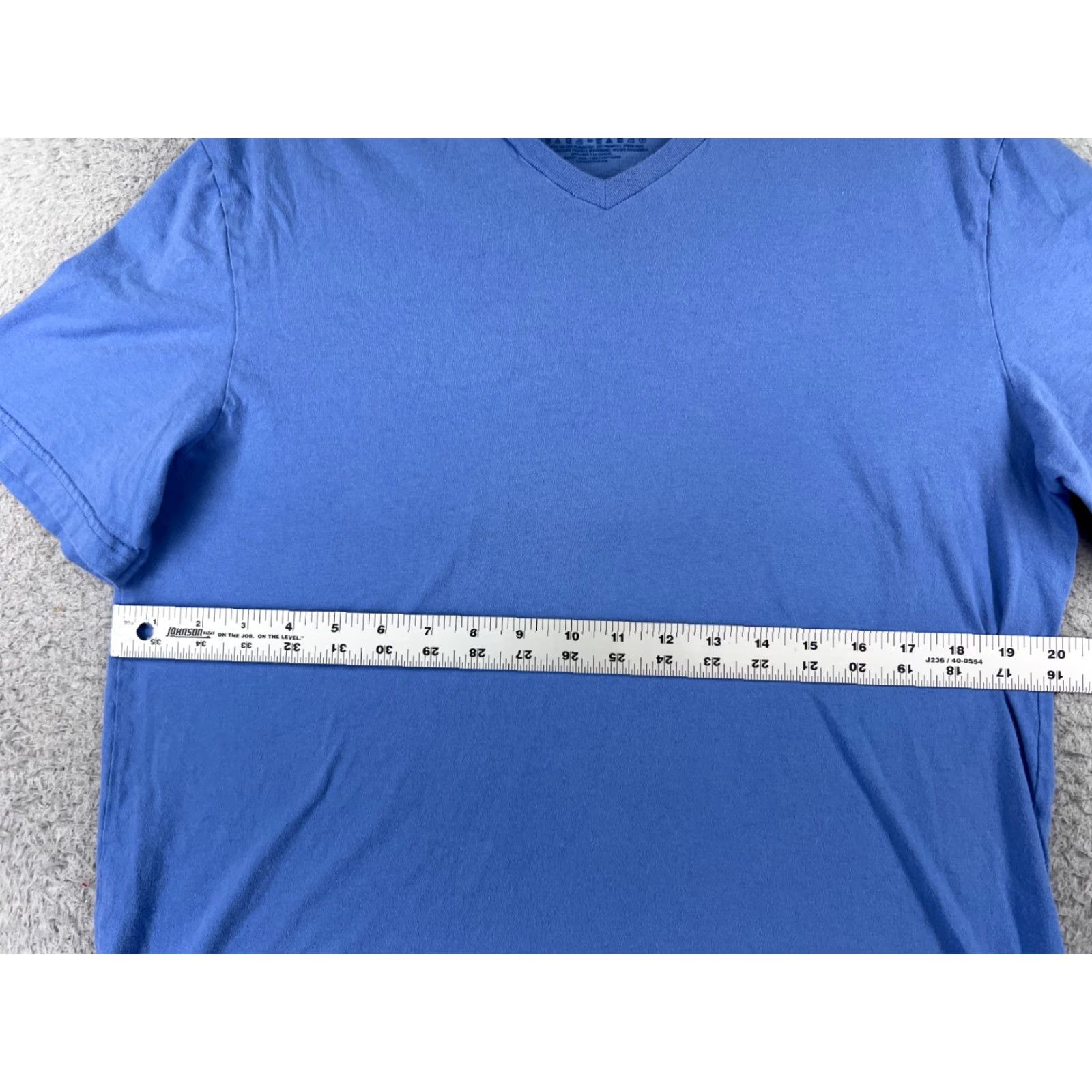 Tommy Hilfiger Tommy Hilfiger Shirt Women's Large Blue V-Neck Short Sleeve Cotton Logo Size L / US 10 / IT 46 - 7 Thumbnail