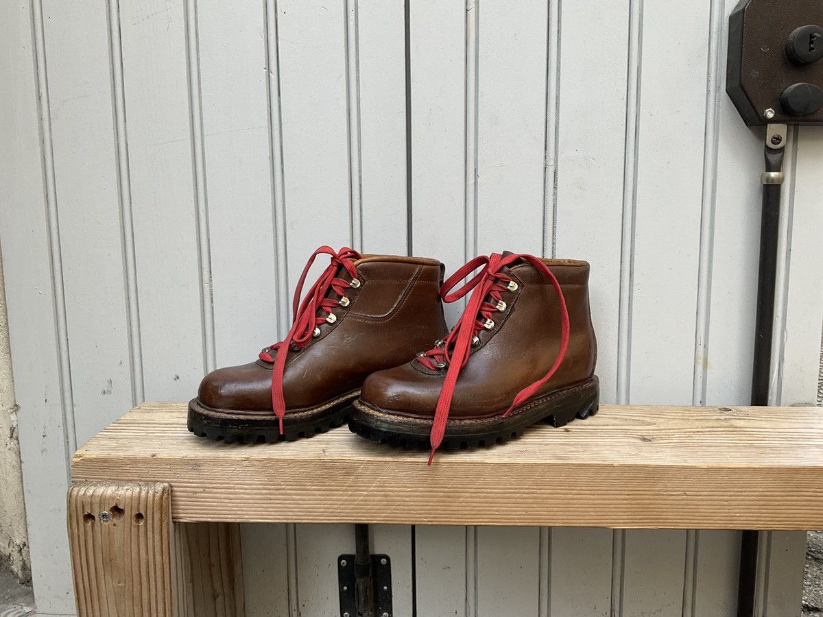 Vintage Vintage 50's brown leather hiking boots with red laces Size US 9 / IT 39 - 3 Thumbnail