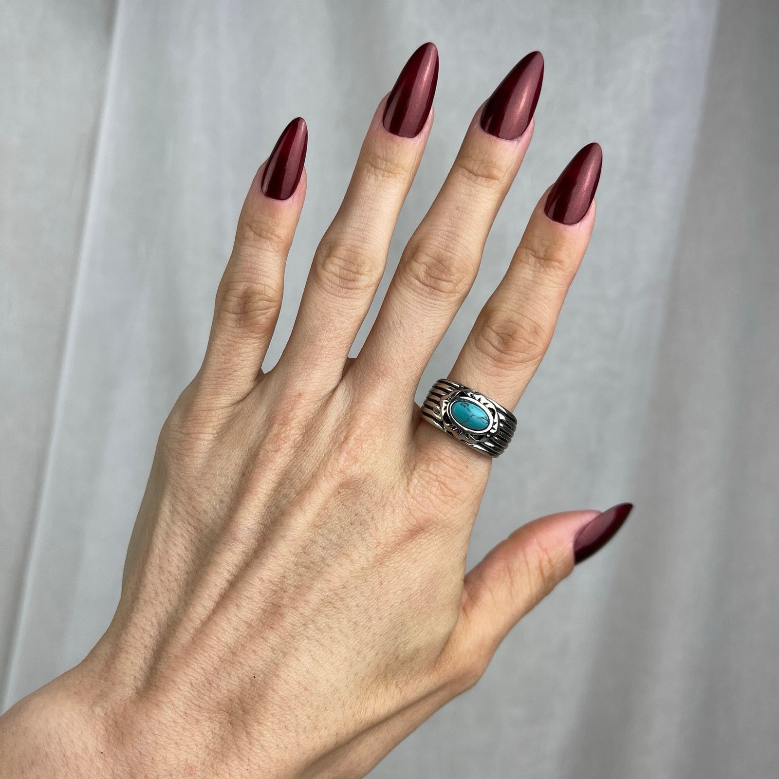 Other Rings Silver Leaves Gold Black Turquoise Howlite 5.5, 6, 6.5 Size ONE SIZE - 9 Thumbnail