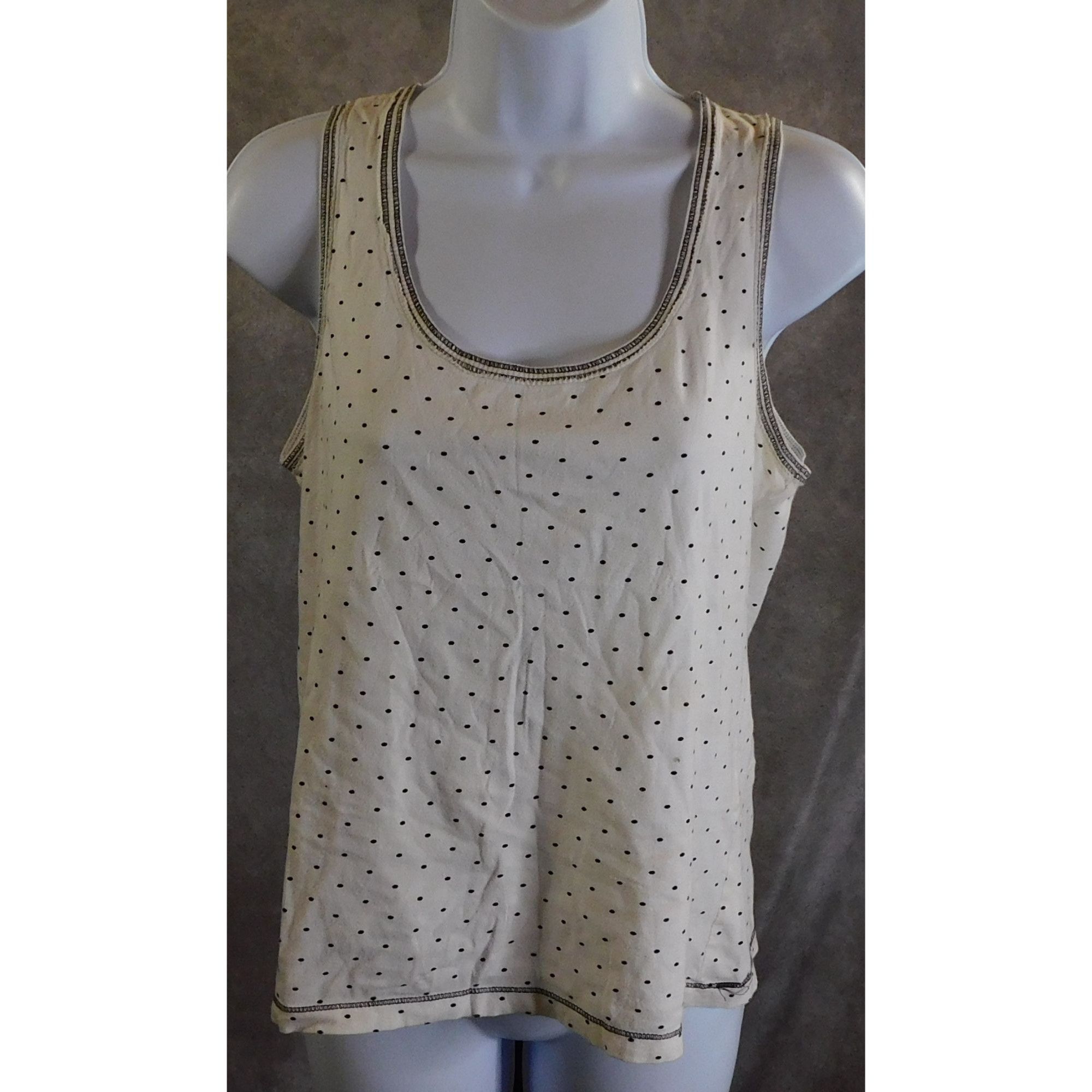 H&M H&M Casual White Tank Top With Black Spots Size M / US 6-8 / IT 42-44 - 2 Thumbnail
