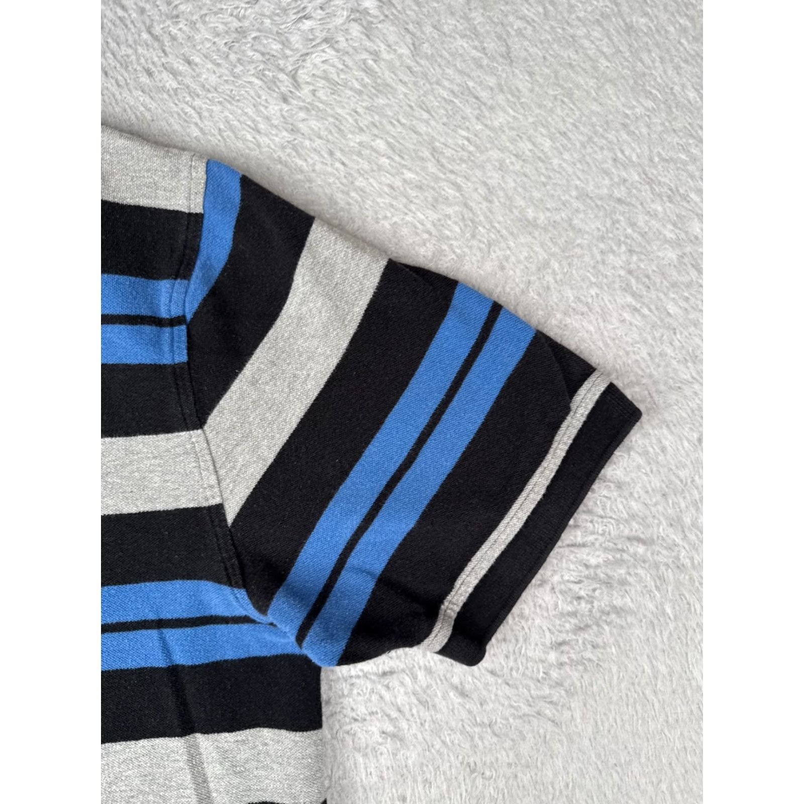 Tommy Hilfiger Tommy Hilfiger Shirt Men Extra Large Blue Gray Stripe Cotton Short Sleeve Size US XL / EU 56 / 4 - 2 Thumbnail