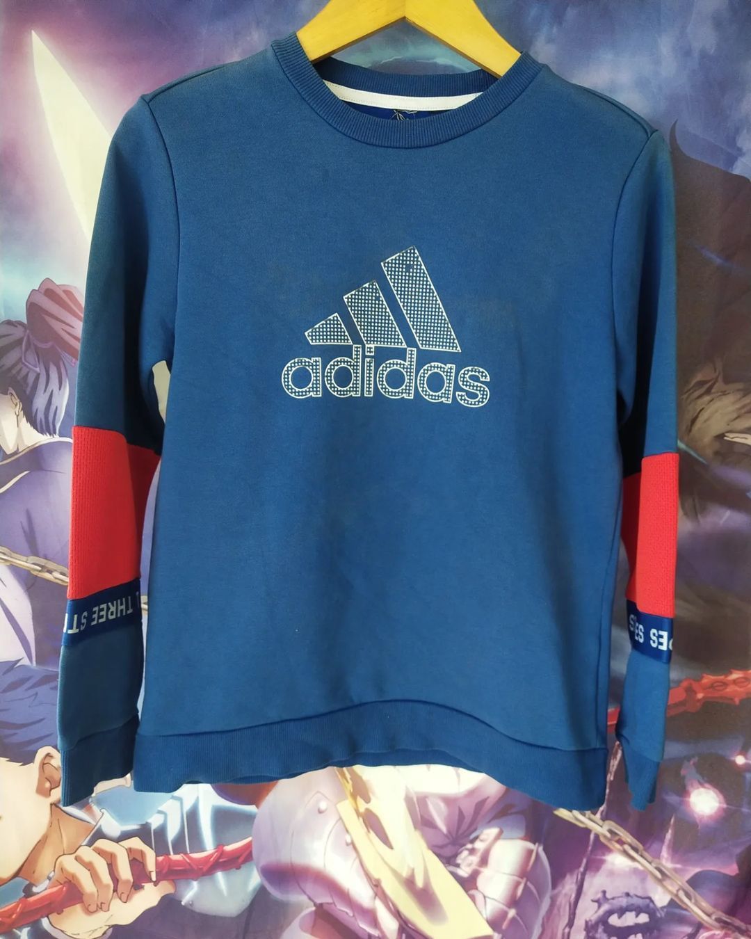 Adidas Adidas Striped Red and Blue Woman Crewneck Size S / US 4 / IT 40 - 1 Thumbnail