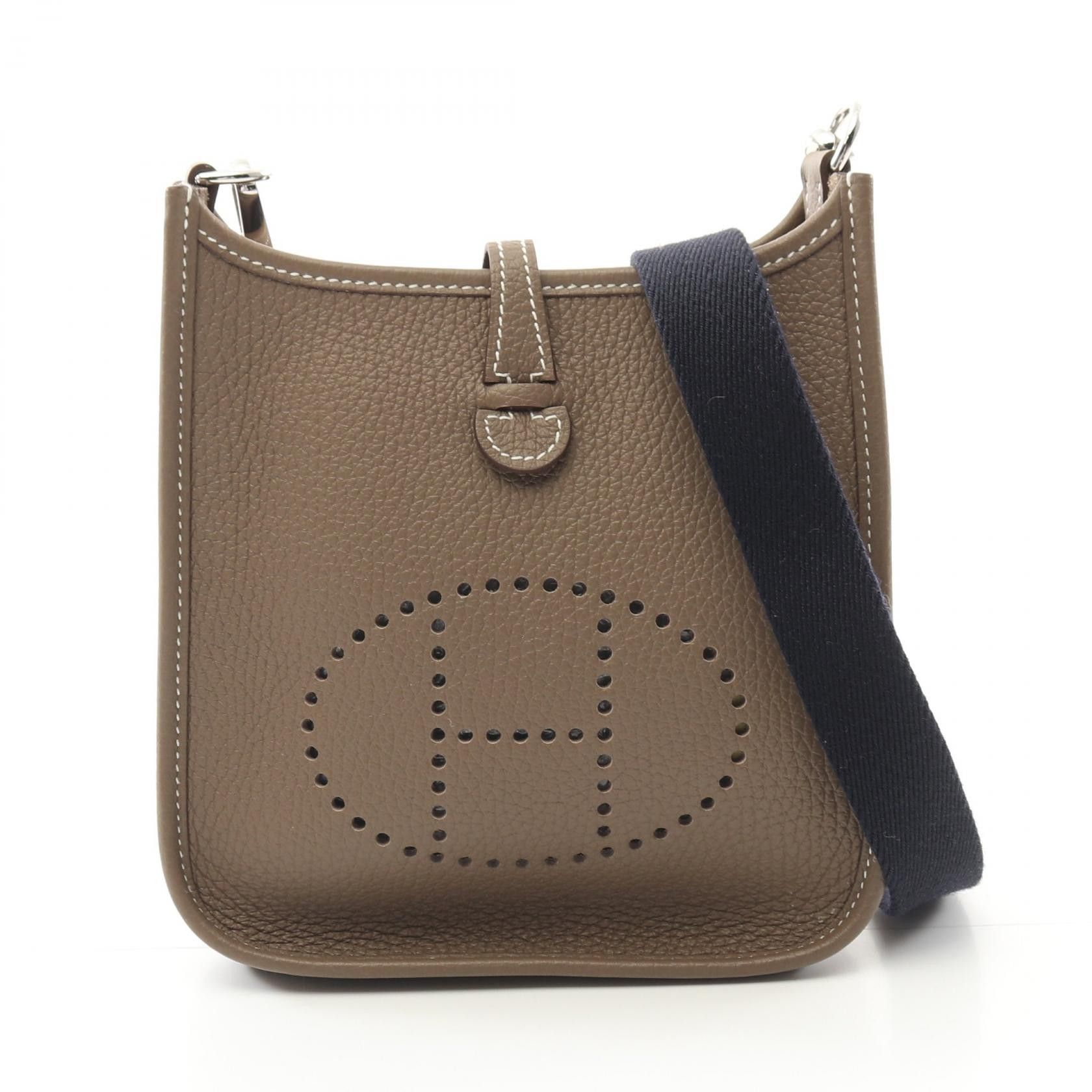 Hermes Hermes Evelyne Tpm Taurillon Clemence Shoulder Bag Leather Shoulder Bag Stamp Y (2020) in Brown, Women's