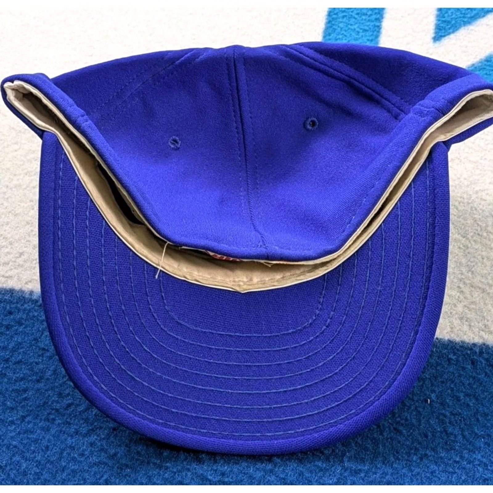 Vintage VINTAGE Beer Hat Fitted Blue P🍺D Size 7 3/8 1980's Made In USA Size ONE SIZE - 3 Thumbnail