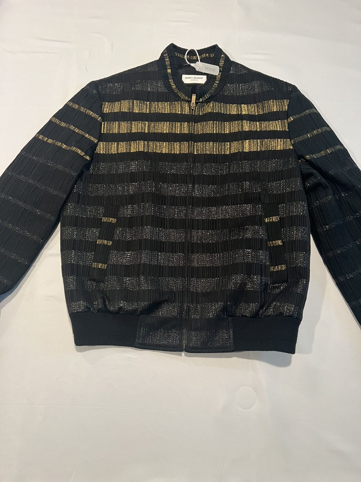 Saint Laurent Paris Saint Laurent mens gold trim bomber jacket. 48/38. $5900 Size US M / EU 48-50 / 2 - 2 Thumbnail