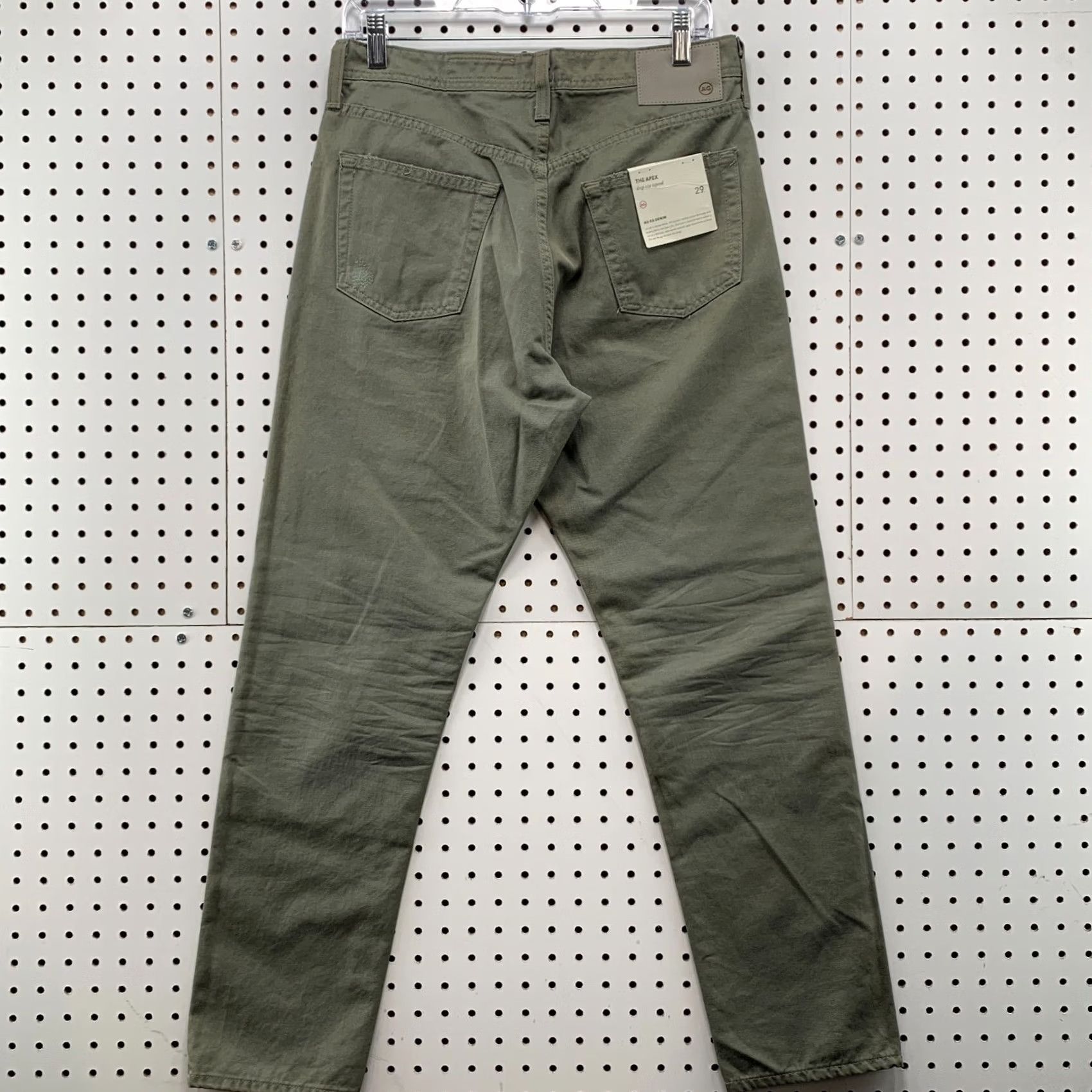 Denime AG Adriano Goldschmied Jeans Green Distressed 30x28.5 Denim Slim Mens Jeans Size US 29 - 3 Thumbnail