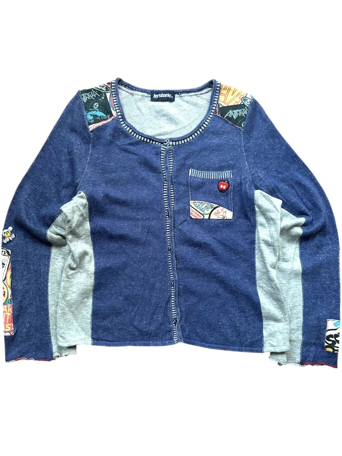Hysteric Glamour Vintage 90’s Hysteric glamour patchwork cardigan knitwear Size US M / EU 48-50 / 2 - 2 Thumbnail