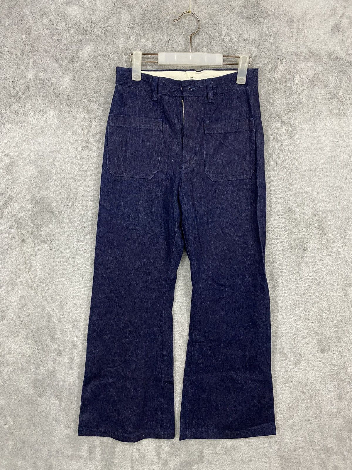 Vintage JAPANESE BRAND SEA BOOTCUT BLIE DENIM SELVEDGE Size US 26 / EU 42 - 1 Thumbnail