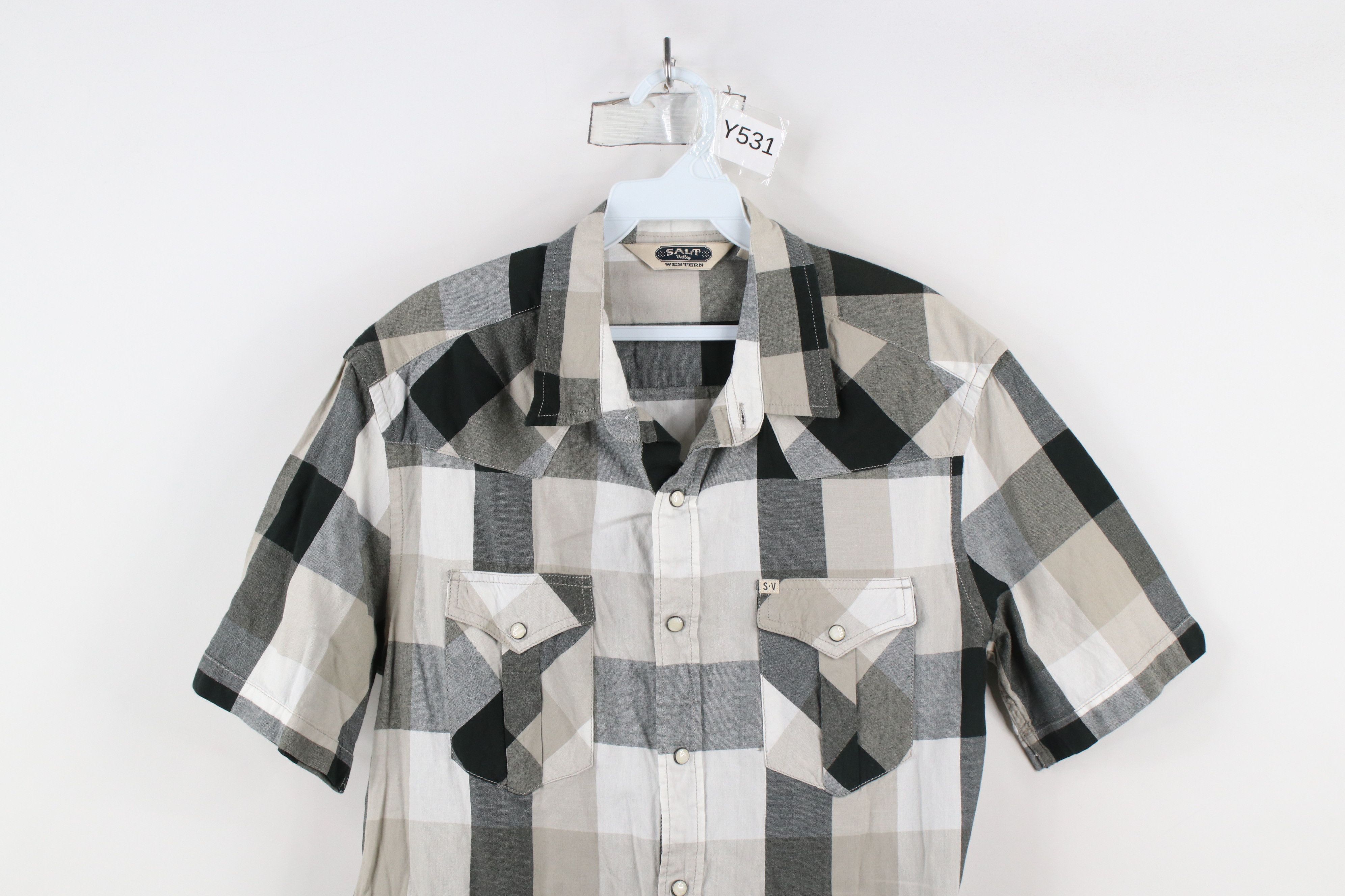 Salt Valley × Vintage Vintage Salt Valley Western Cowboy Snap Button Shirt Plaid Size US M / EU 48-50 / 2 - 2 Thumbnail
