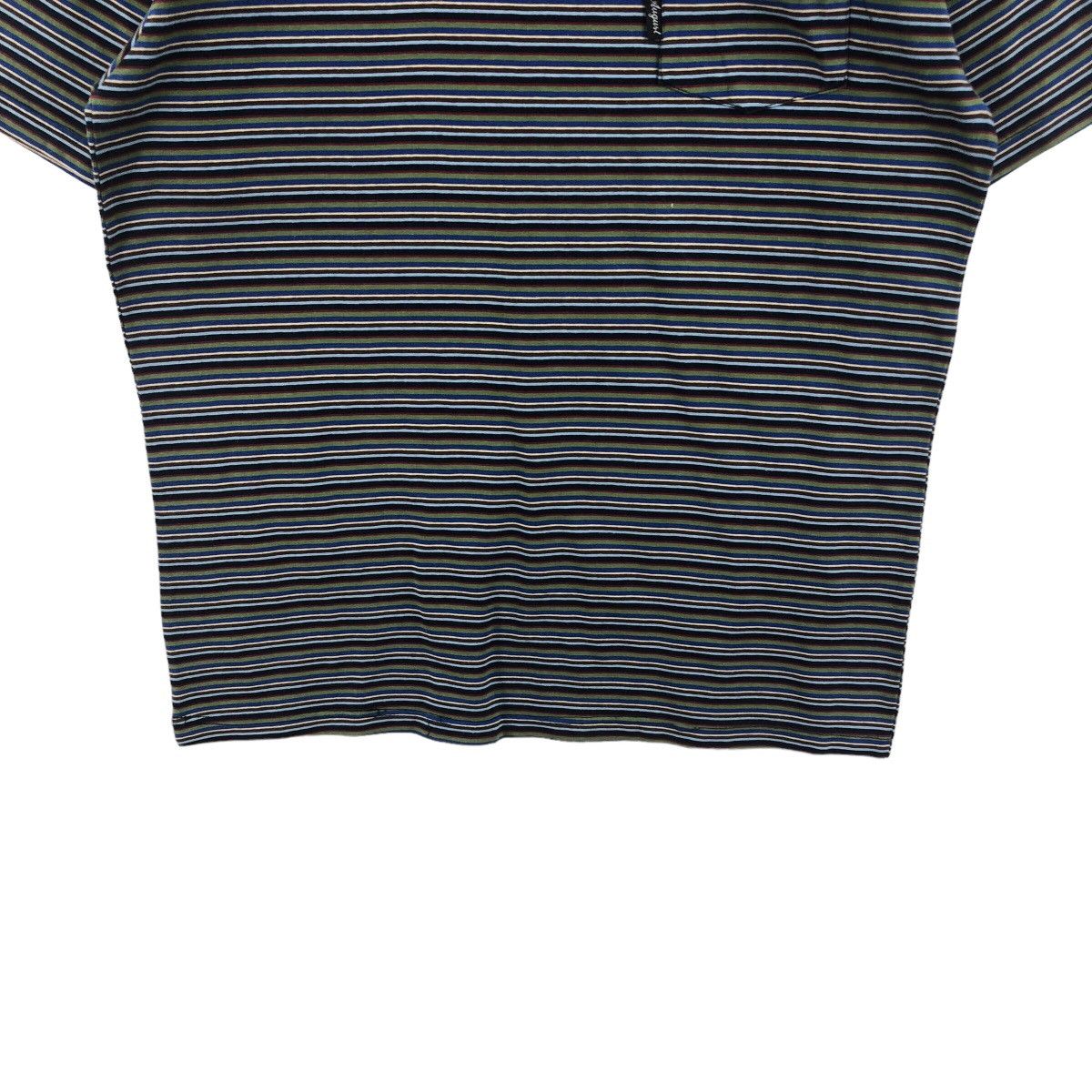 Vintage Pick!! Vtg 90's ROBERT AUGUST Surfing Stripe Pocket Tshirt Size US L / EU 52-54 / 3 - 4 Thumbnail