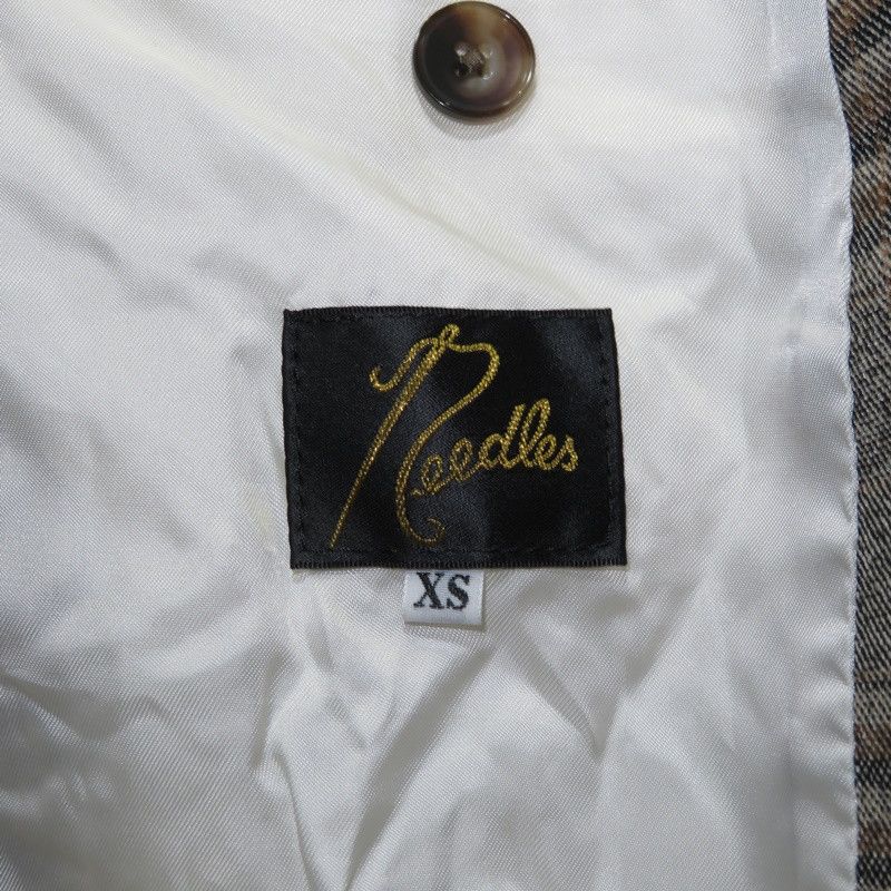 Needles Jacket Peaked Lapel Check Tailored Beige Size US XS / EU 42 / 0 - 7 Thumbnail
