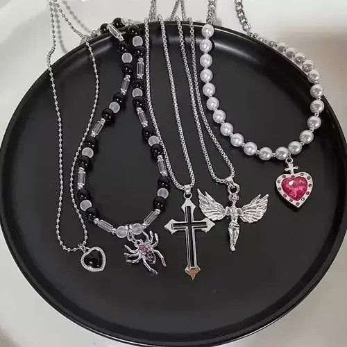 Jewelry × Vintage Vintage Pearl Love Butterfly Spider Pendant Set Size ONE SIZE - 2 Thumbnail
