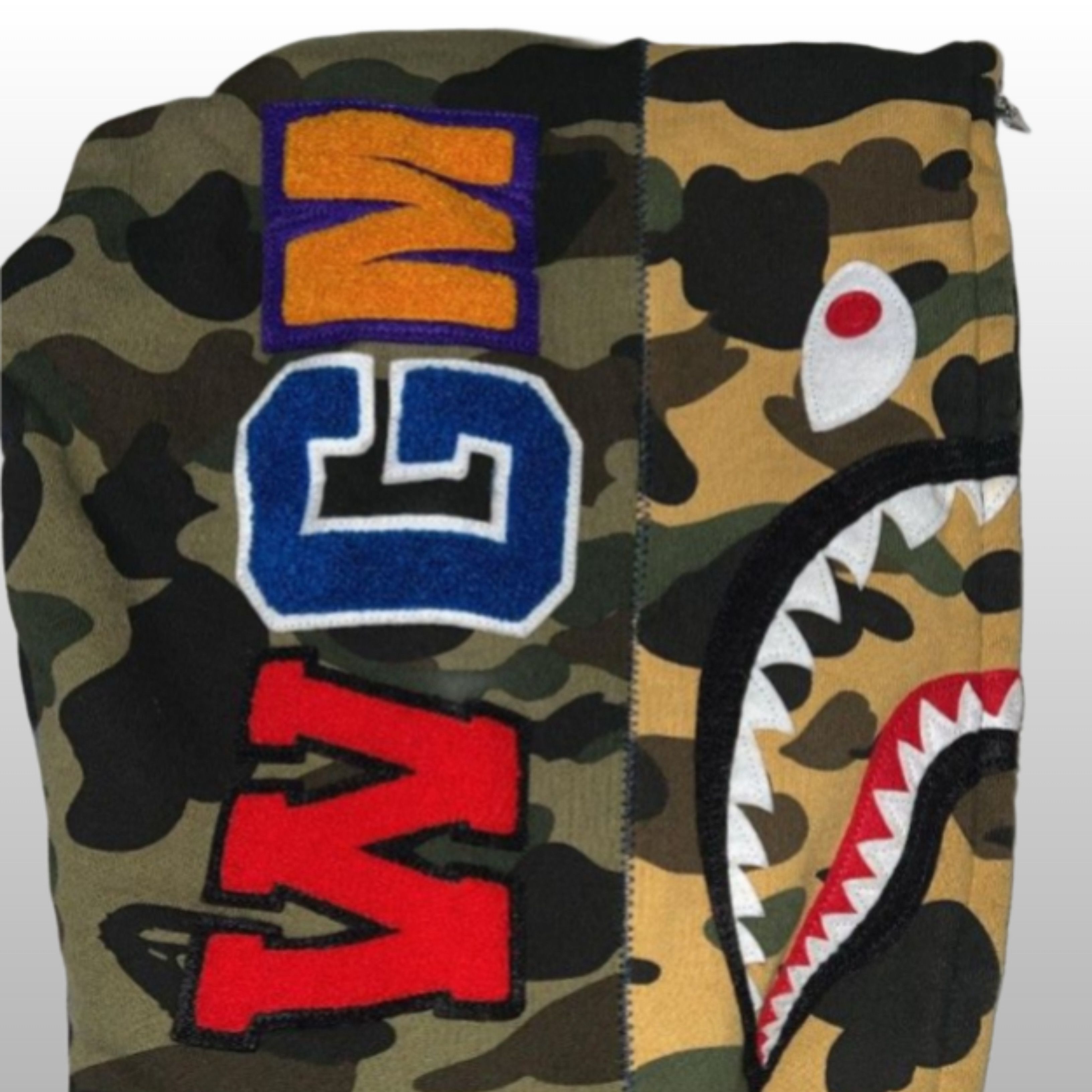 Bape Bape Mix Camo Shark Crazy Shark Full Zip Hoodie SS19 Size US L / EU 52-54 / 3 - 5 Thumbnail