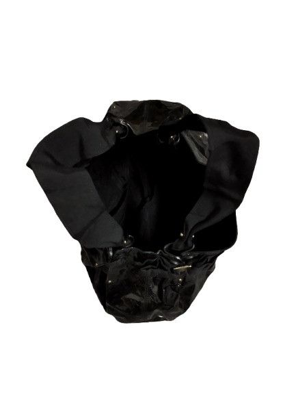 Salvatore Ferragamo Salvatore Ferragamo Black Calf Patent Leather Ribbon Hobo Size ONE SIZE - 2 Thumbnail