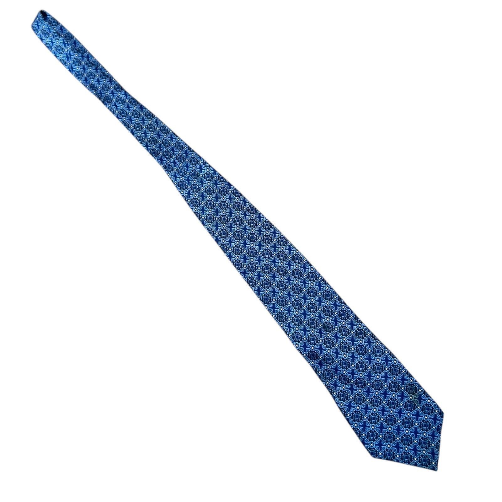 Handmade Hand Made YSL Silk, Blue Tie. Size ONE SIZE - 3 Thumbnail