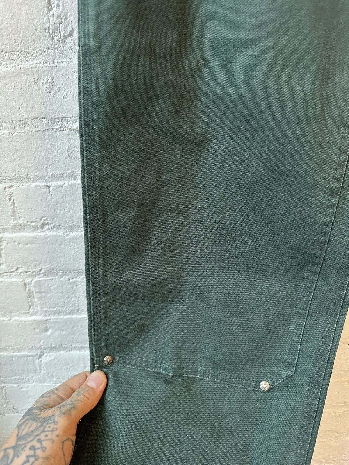 Chrome Hearts Chrome Hearts JAPAN LIMITED GREEN double knee carpenter jean Size US 34 / EU 50 - 4 Thumbnail