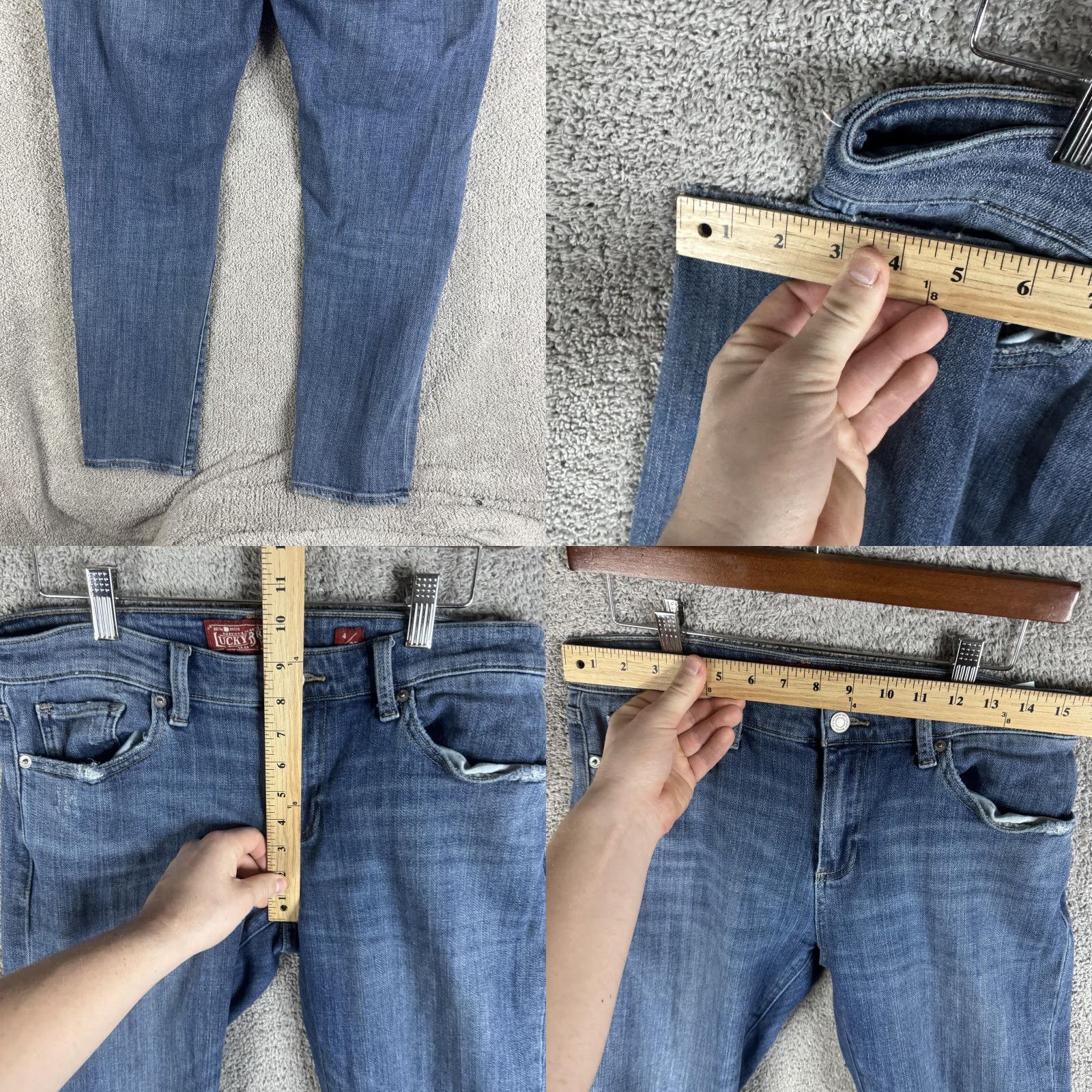 Lucky Brand Lucky Brand Sienna Slim Boyfriend Jeans Womens 4/27 Blue Mid Rise Distressed Jeans Size 27" / US 4 / IT 40 - 8 Thumbnail