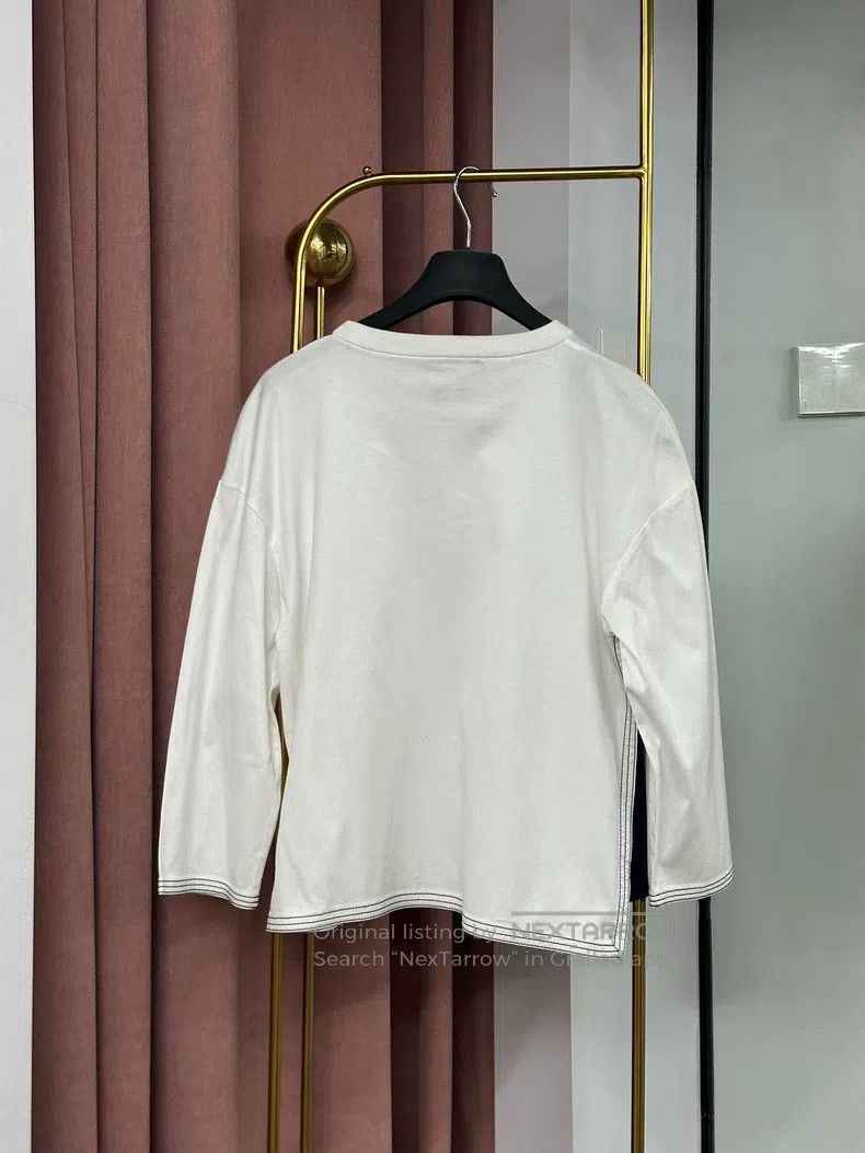 Loro Piana Loro Piana White Crew Neck Shirt Size M / US 6-8 / IT 42-44 - 3 Thumbnail