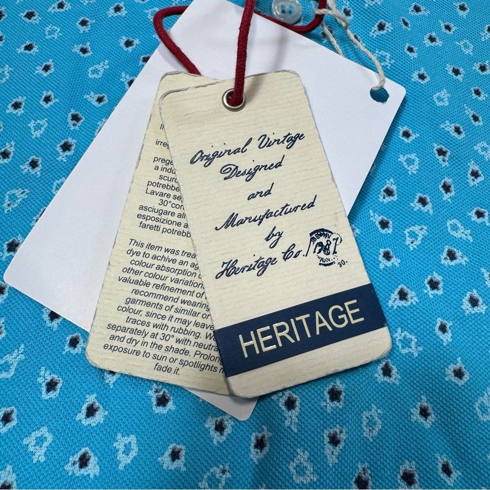 Other NWT New Heritage Blue Cotton Polo Shirt Made In Italy Size Size US M / EU 48-50 / 2 - 6 Thumbnail