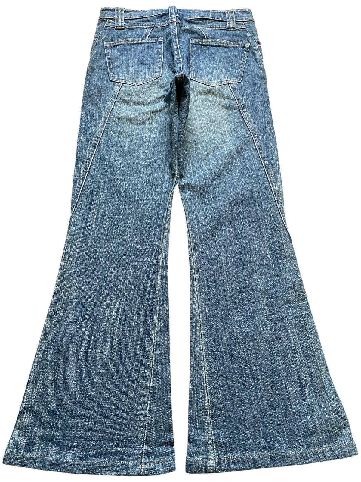 Japanese Brand Vintage Japanese Brand Distressed Flare Bell Bottom Jeans Size 28" / US 6 / IT 42 - 2 Thumbnail
