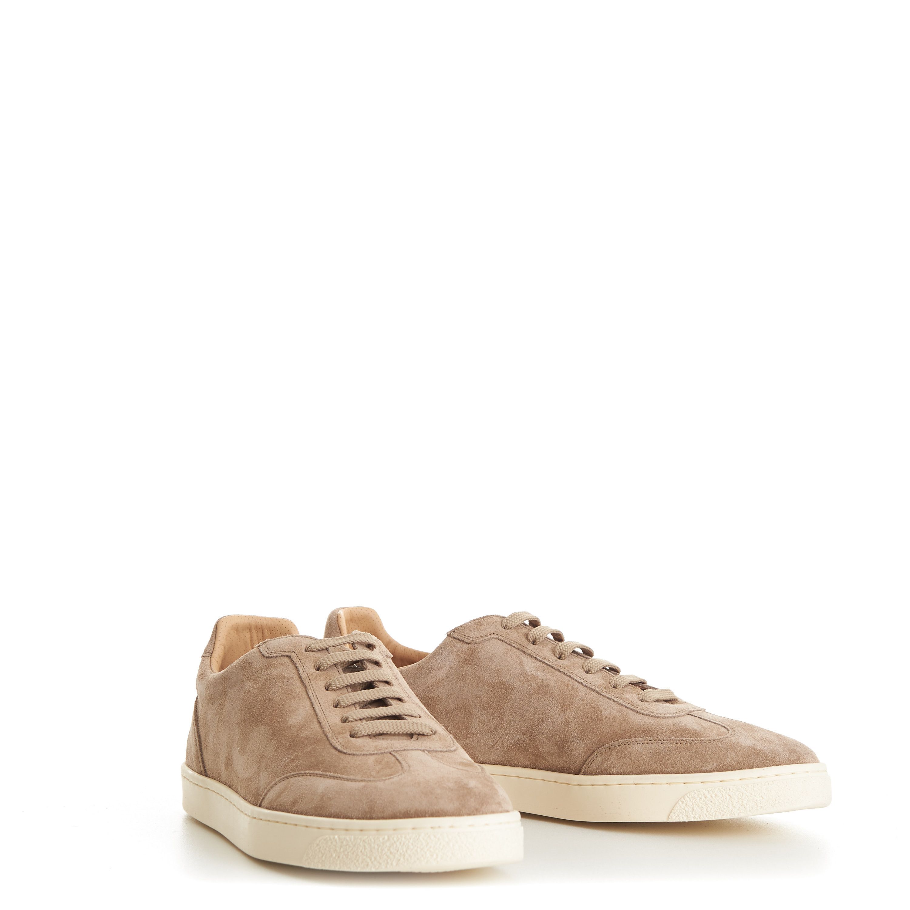 Brunello Cucinelli Light Brown Suede Sneakers - Natural Rubber Sole Size US 7.5 / EU 40-41 - 12 Thumbnail