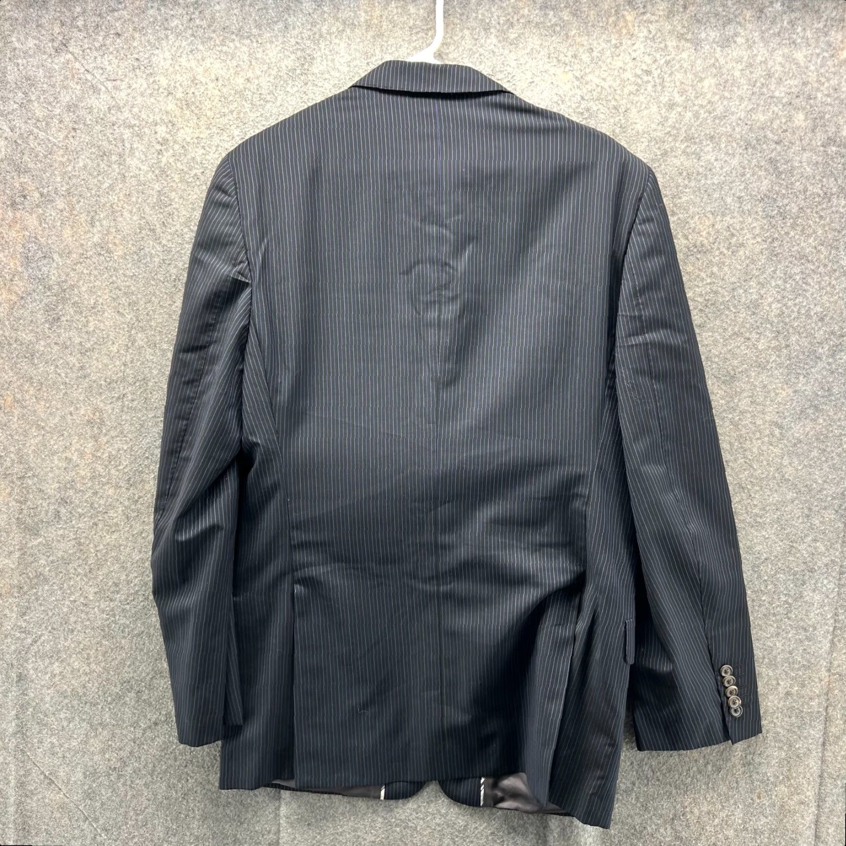 Paul Smith Paul Smith Blazer Mens 42 Black Striped Wool Single-Breasted Two-Button Jacket Coat Italy Sport Catast Jacket/Coat Length Regular Limited? Size 42R - 2 Thumbnail