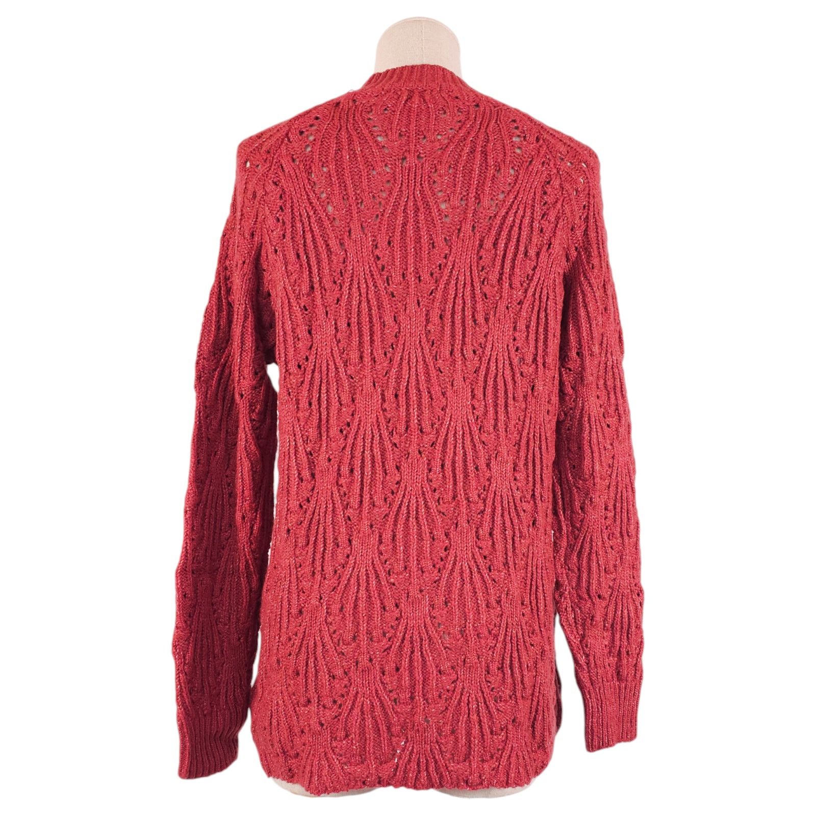 Other Kensie Nubby Textured Knit Sweater Red Sz Medium Size M / US 6-8 / IT 42-44 - 3 Thumbnail