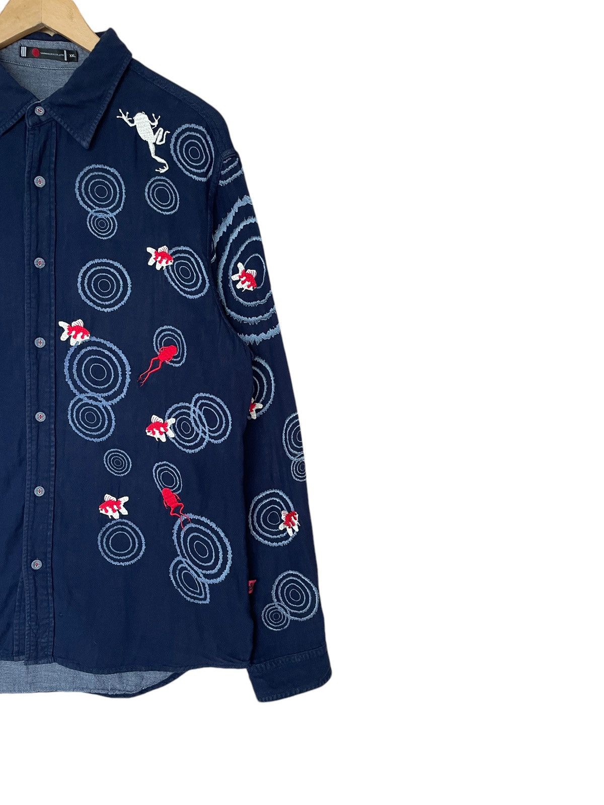 Japanese Brand Vintage Japanese Brand Sanmaruichi Sukajan Shirt 1990s Size US XXL / EU 58 / 5 - 4 Thumbnail
