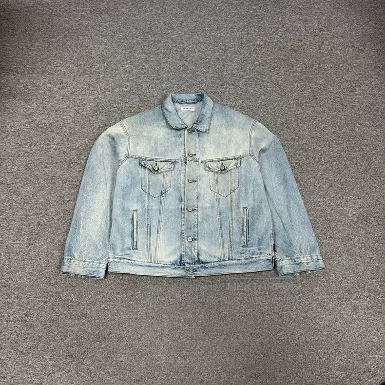 Balenciaga Balenciaga Distressed Rainbow Flag BB Embroidery Denim Jac Size XS / US 0-2 / IT 36-38 - 2 Thumbnail