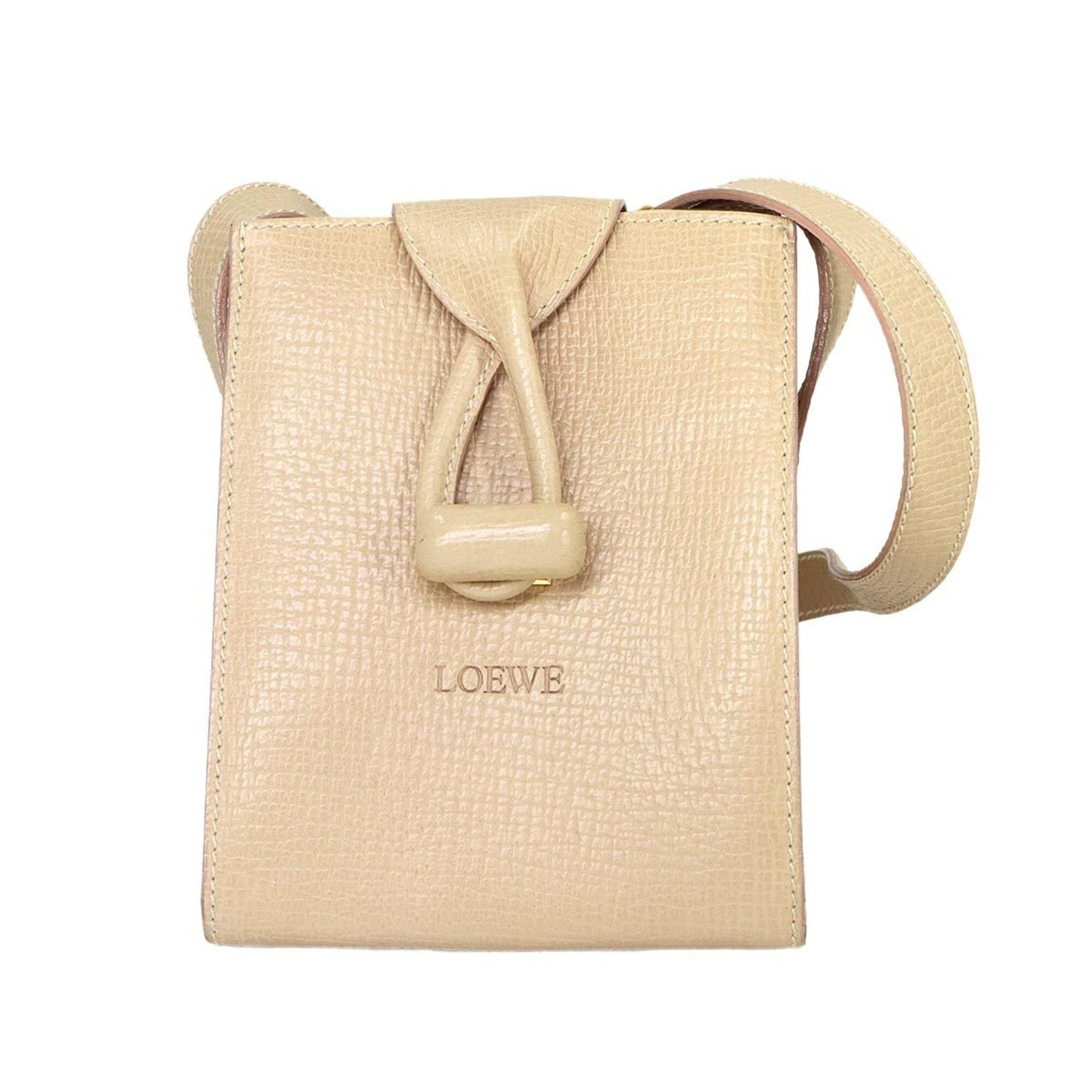 Loewe Loewe Shoulder Handbag, Leather, Beige, Gold Hardware Size ONE SIZE - 1 Thumbnail