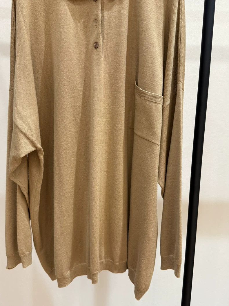 Loewe Loewe Camel polo collar knit sweater Size M / US 6-8 / IT 42-44 - 3 Thumbnail
