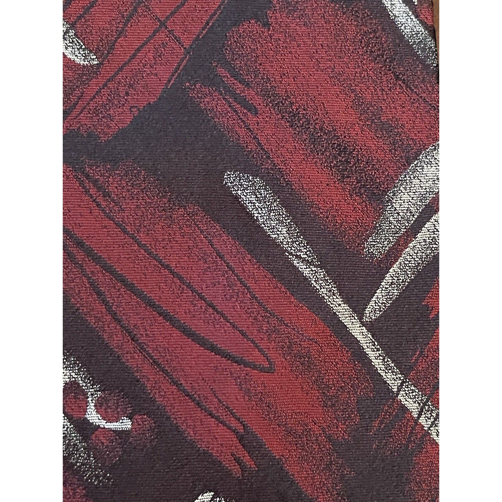 Pierre Cardin Pierre Cardin Burgundy Black Gray 100% Silk Made In China Size ONE SIZE - 10 Thumbnail