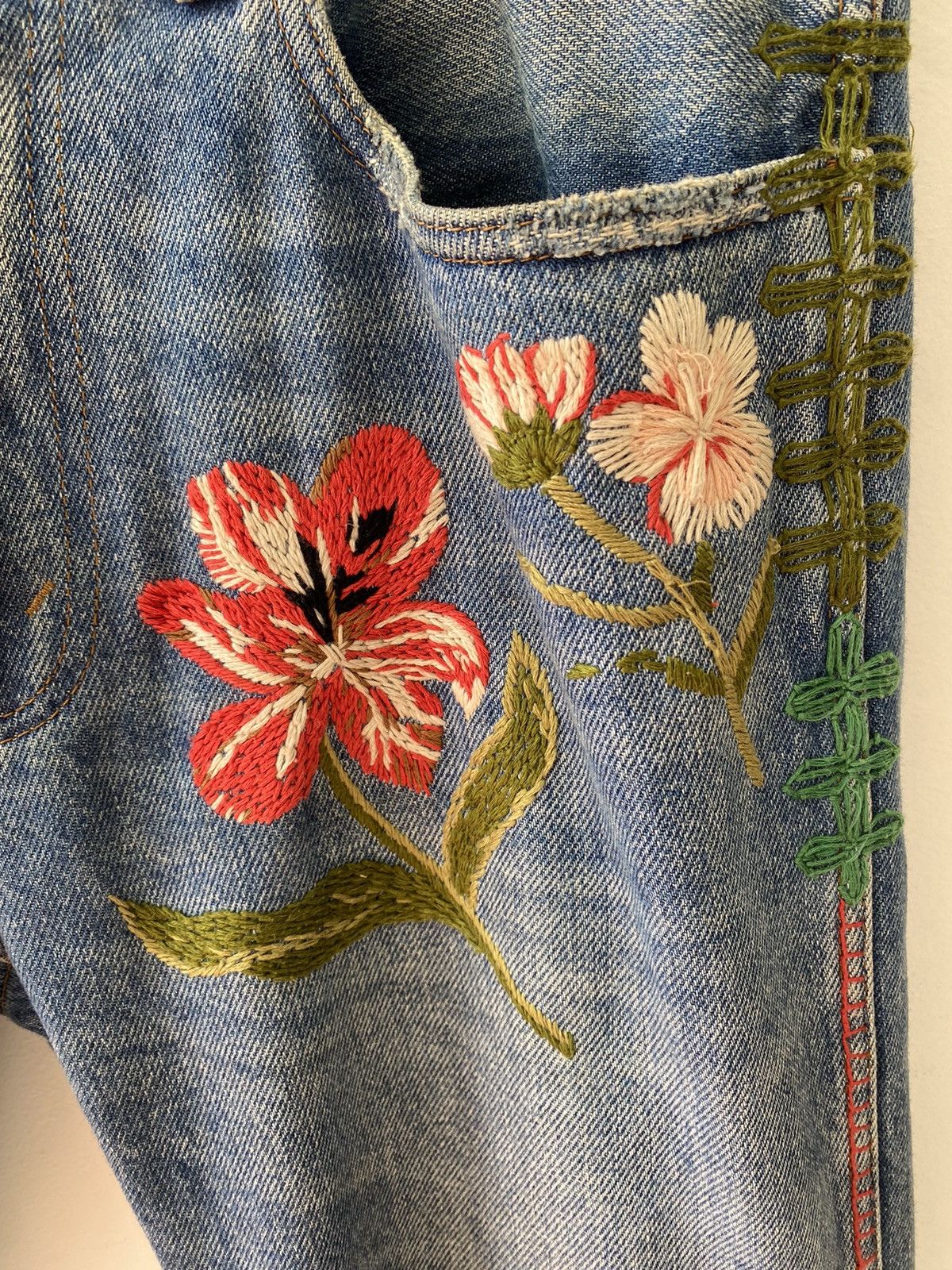 Gucci Gucci 2017 SS Embroidered Denim Size US 32 / EU 48 - 7 Thumbnail
