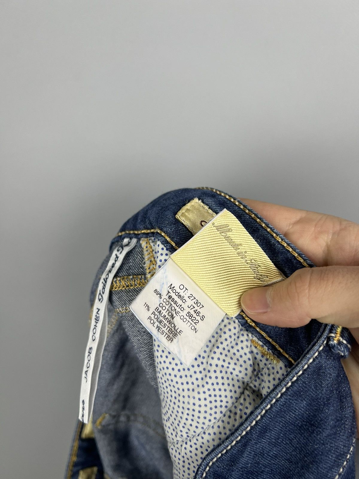 Jacob Cohen Jacob Cohen Jeans ”Girls Save The World” Blue Made in Italy Size 31" - 11 Thumbnail