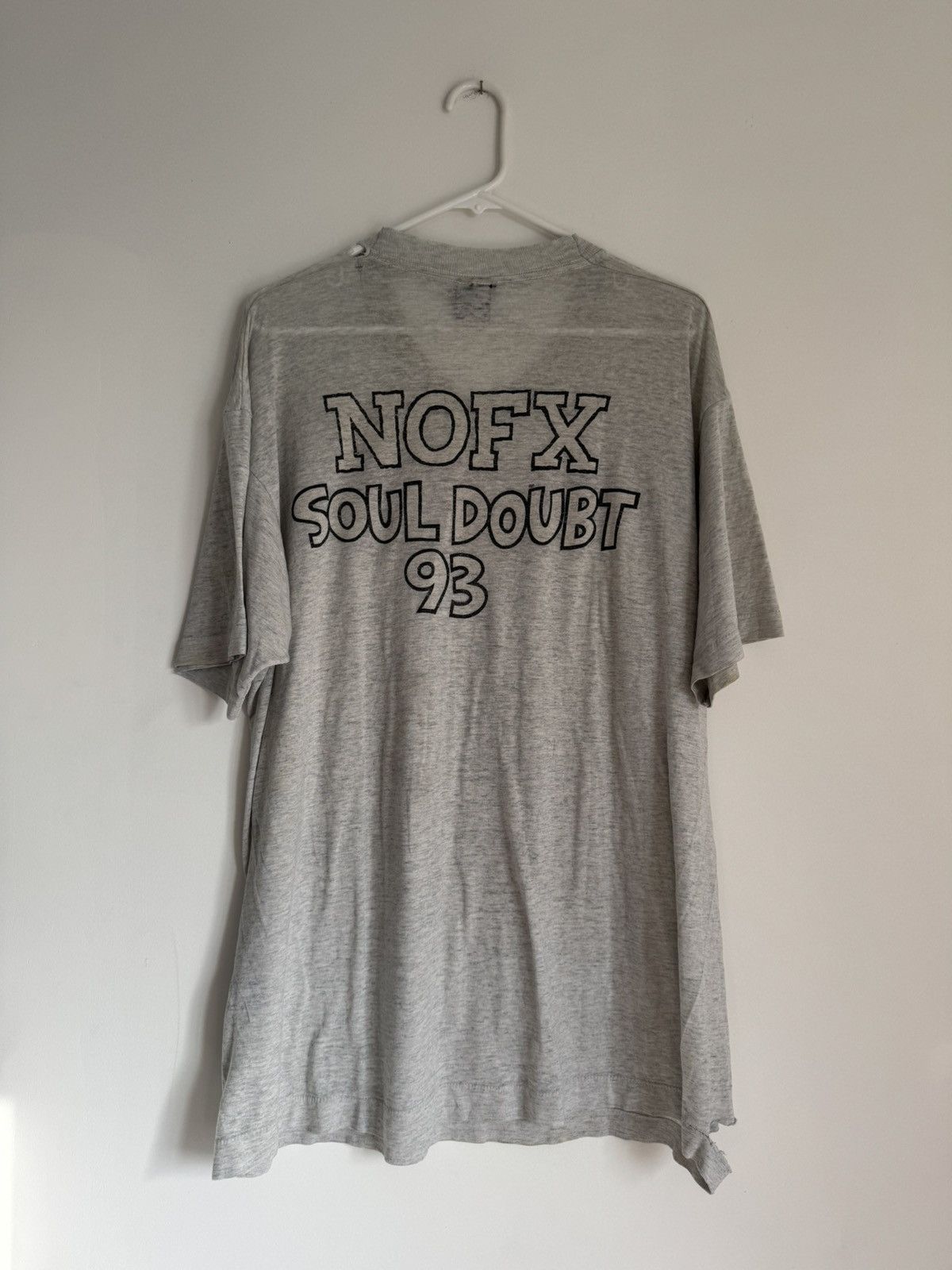 Vintage 1993 Paper Thin NOFX shirt Size US XL / EU 56 / 4 - 4 Thumbnail