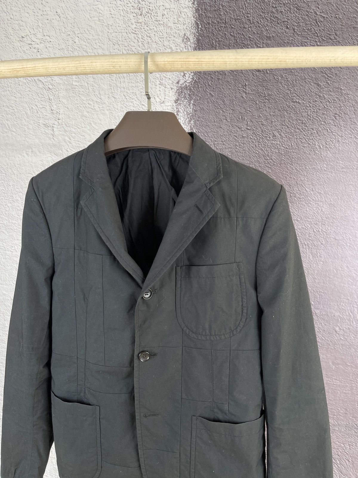 Comme des Garcons Comme des Garçons Homme 10SS black patched style blazer Size 38R - 7 Thumbnail