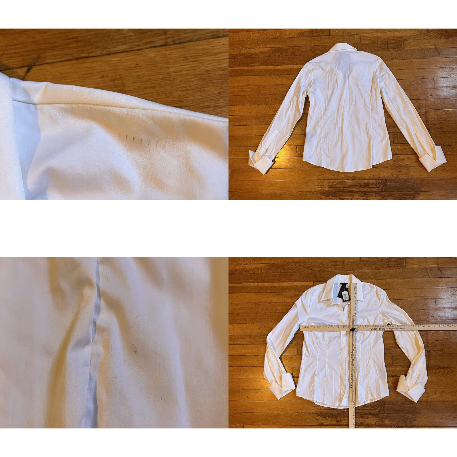 Gant Gant Satin Shirt Women’s 10 White Hidden Button Shirt Button-Up 10 White GANT Women Regular Size Type Regular Size L / US 10 / IT 46 - 8 Thumbnail