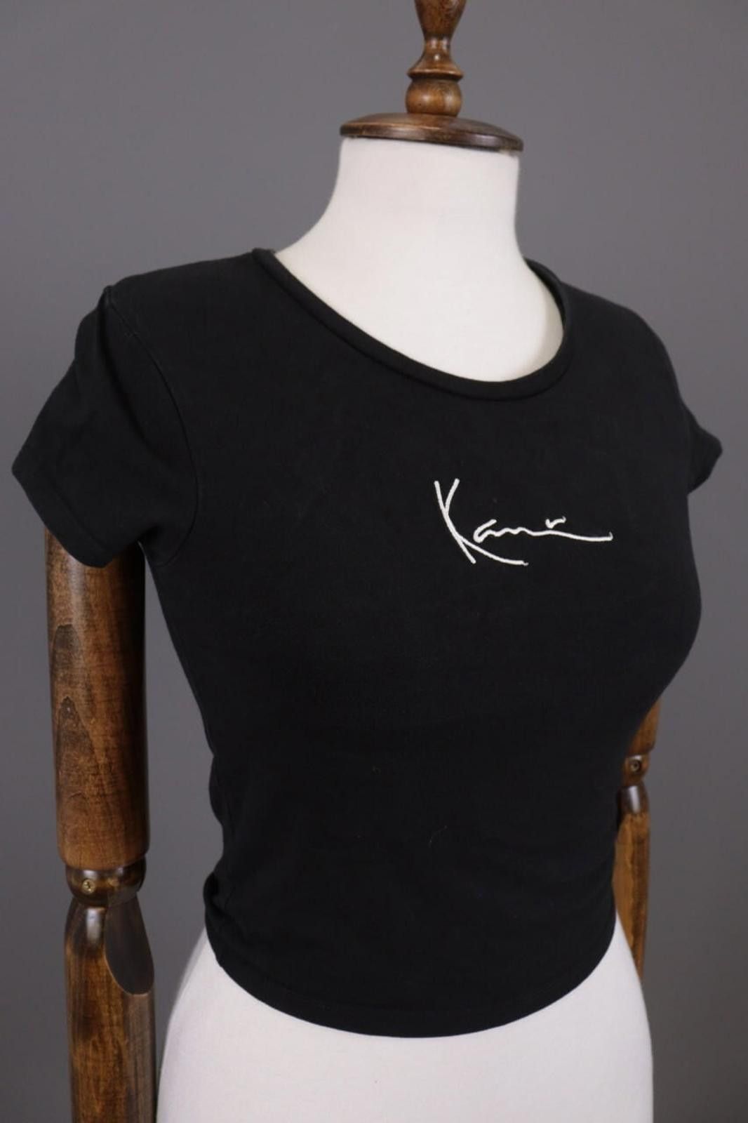 Karl Kani Karl Kani Black Big Logo Short Sleeve Cropped T-Shirt Size S Size S / US 4 / IT 40 - 6 Thumbnail