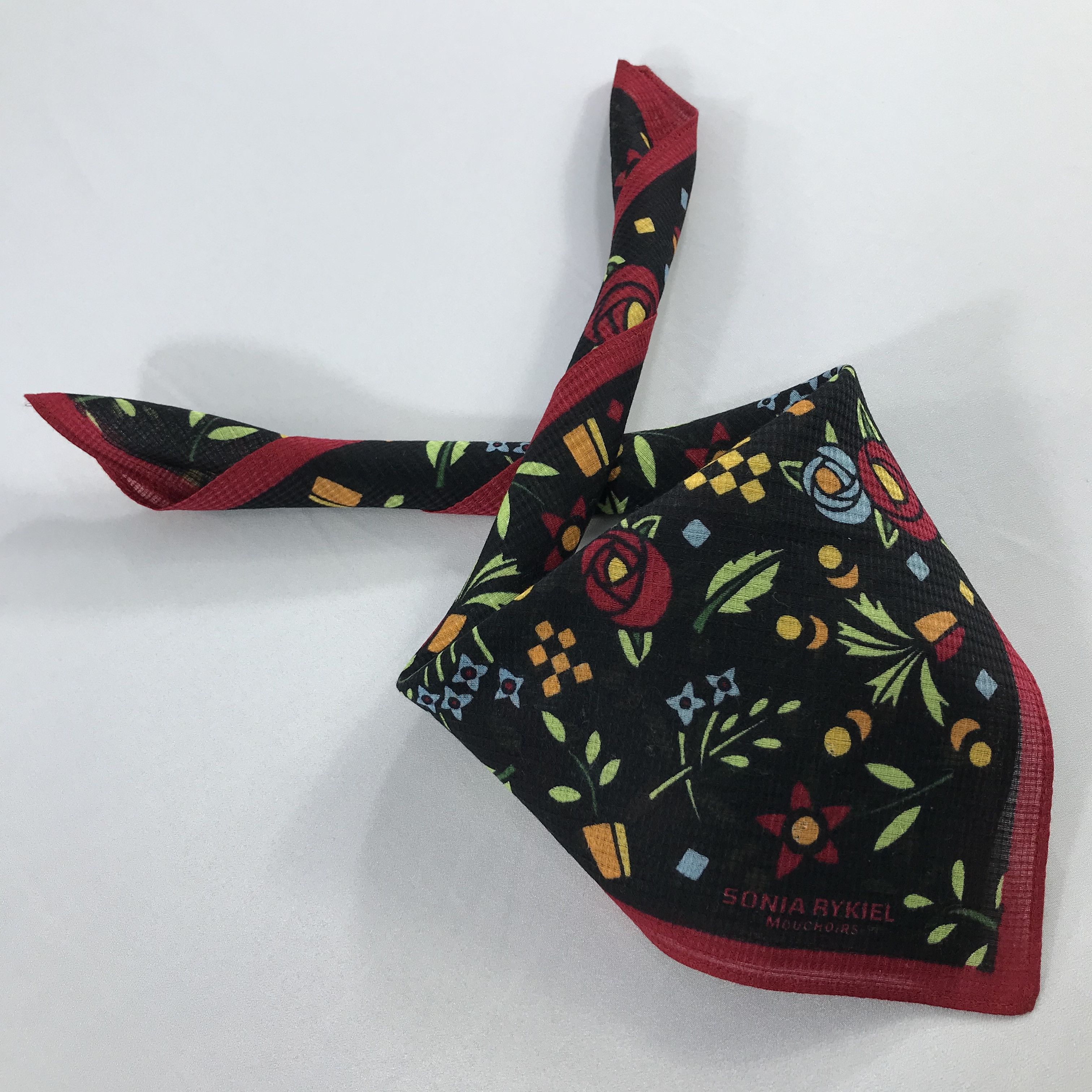 Sonia Rykiel × Vintage Sonia Rykiel Bandana / Handkerchief / Neckerchief - S2187 Size ONE SIZE - 4 Thumbnail