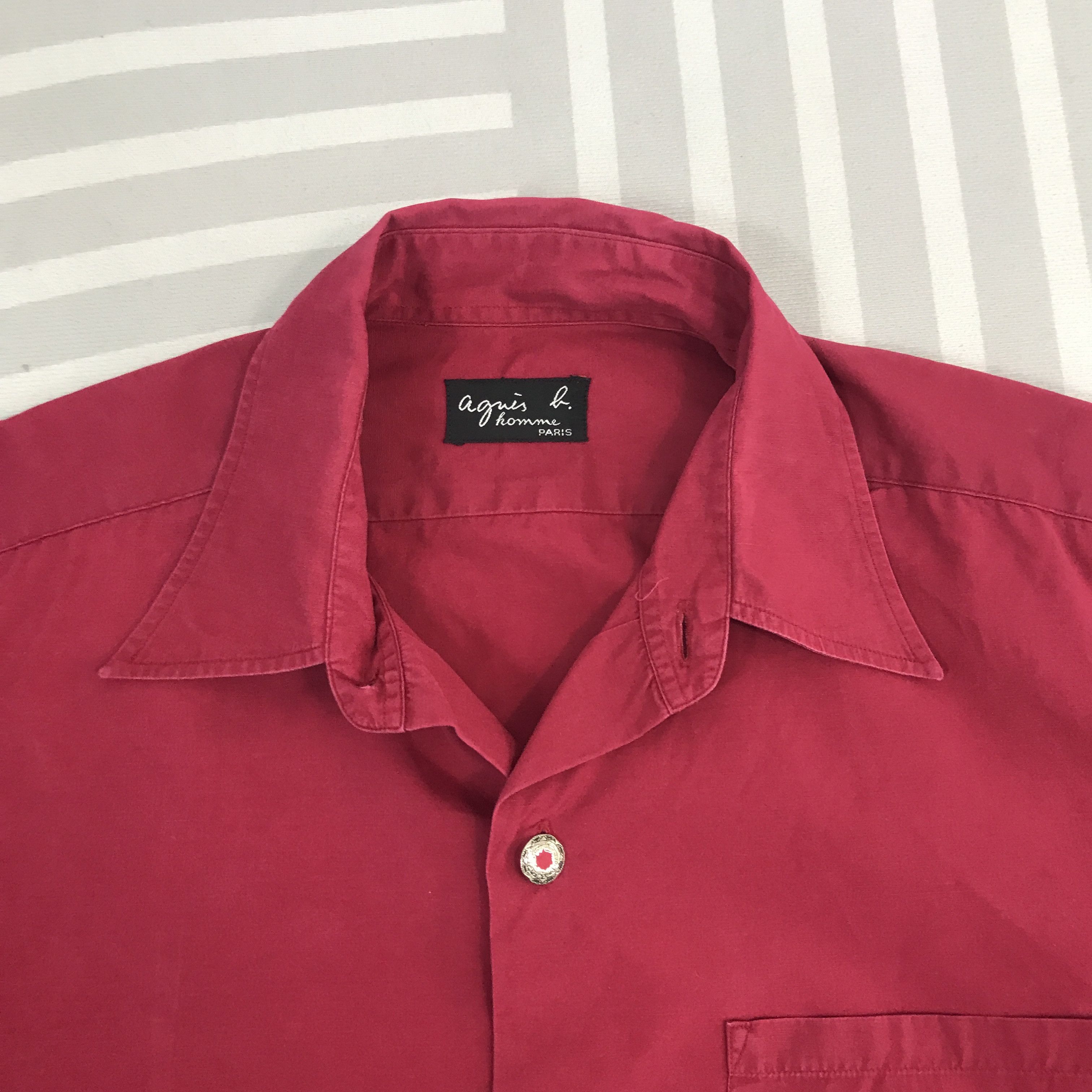 Vintage × agnes b. Vintage Agnes B. Long Red Button up Shirt Size US L / EU 52-54 / 3 - 8 Thumbnail
