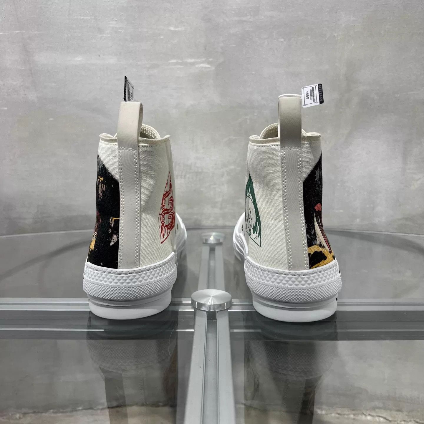 Dior Dior B23 Graffiti High Top White Sneakers 41.5 Size US 8.5 / EU 41-42 - 6 Thumbnail