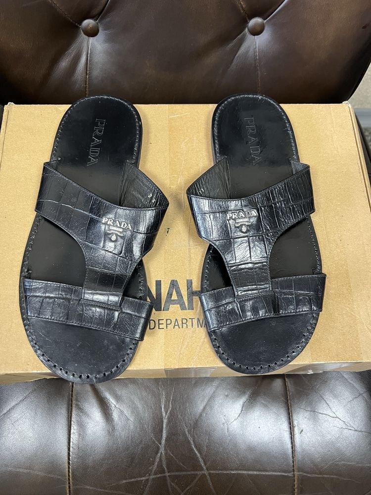 Prada Prada Leather Slip on shoes Size US 11 / EU 44 - 1 Thumbnail