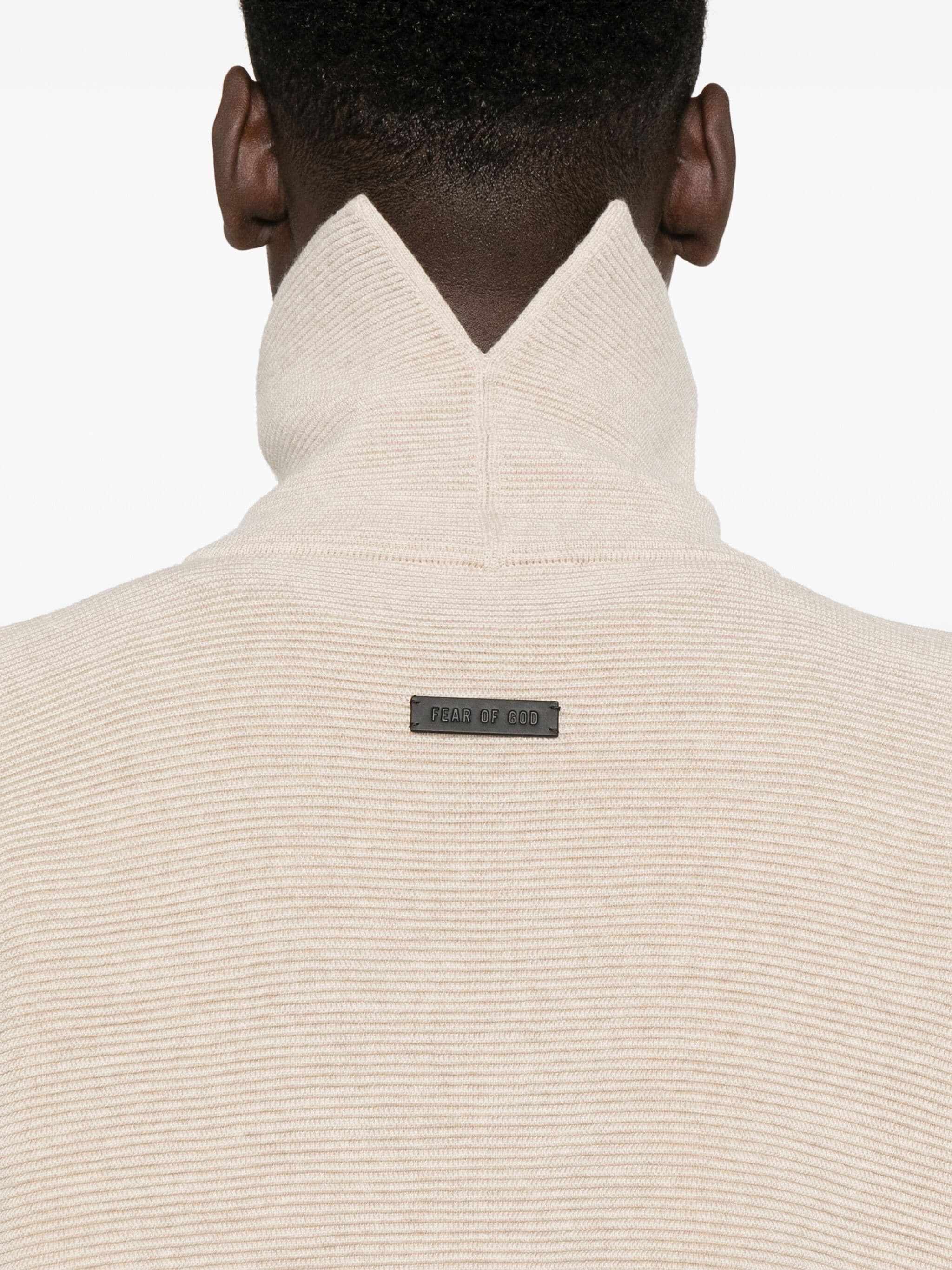 Fear of God o1s22i1n1024 High-Neck Ottoman Pullover Sweater in Beige Size US S / EU 44-46 / 1 - 5 Thumbnail