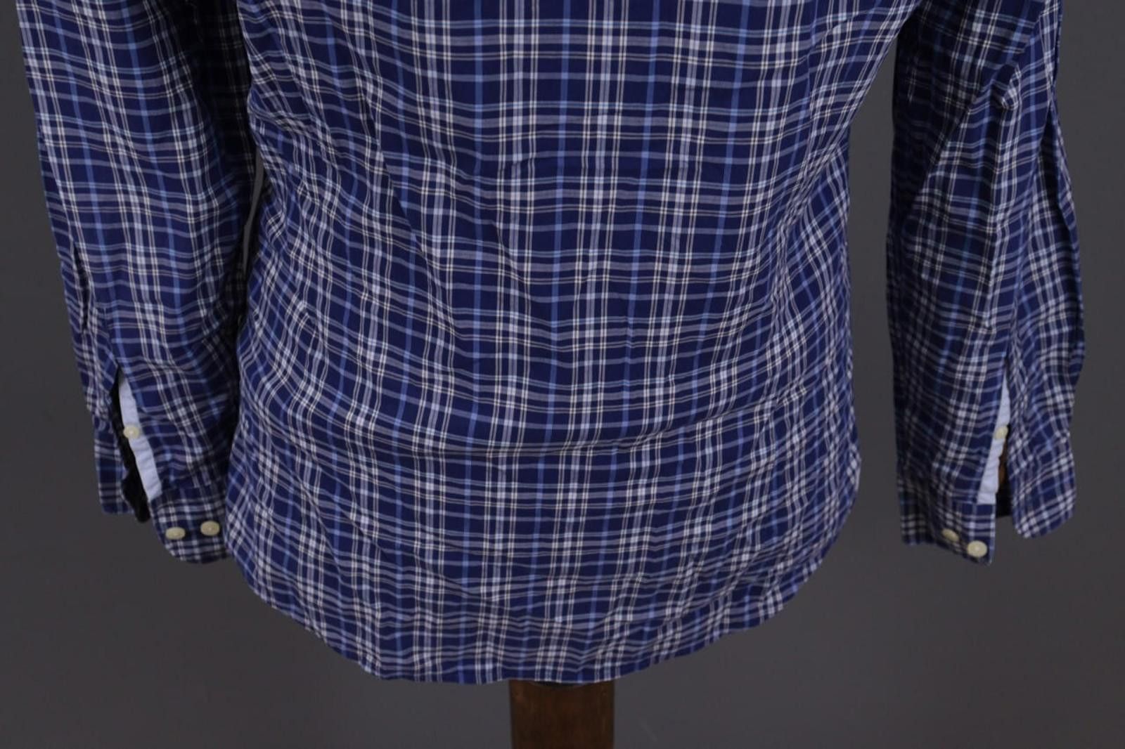 Designer Hackett London Slim Fit Blue Check Button Down Shirt Size M Size US M / EU 48-50 / 2 - 10 Thumbnail